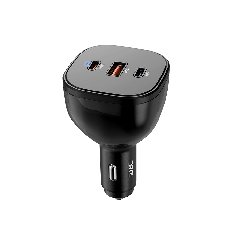 หัวชาร์จในรถ 165W 3 พอร์ตชาร์จ ZTEC Car Charger ZV1651 สีดำ (รองรับชาร์จเร็ว PD3.1 , PPS , QC4.0)_0